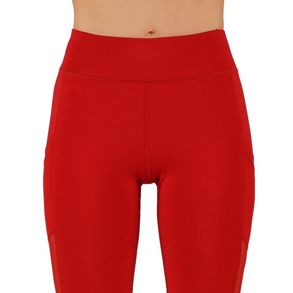 Yoga Leggings Side Mesh Pockets Pants Capri GD56 - Picture 4 of 6